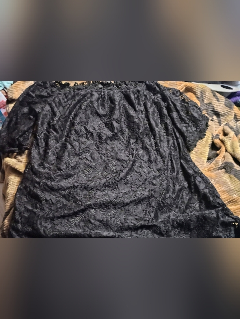 Zanzea Black Lace Trim Blouse